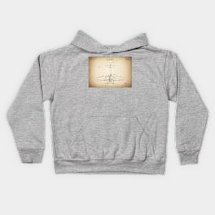 Military Airplane - 1939 Burnelli Patent Drawing - S Kids Hoodie